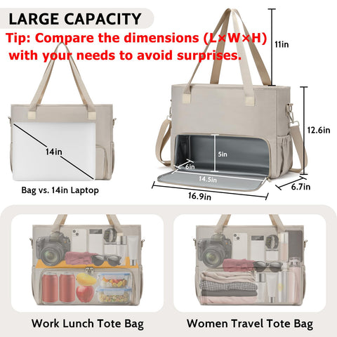 AHHZOOPLL bolsa de almuerzo aislada, ideal para comidas en casa o trabajo.