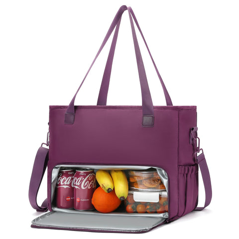 AHHZOOPLL bolso almuerzo para mujer con compartimento portátil de 15,6 pulgadas.