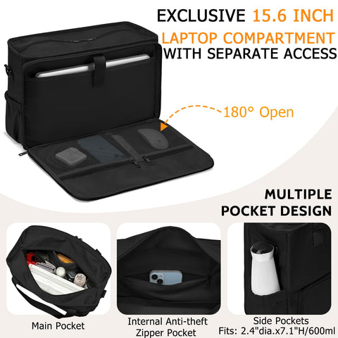 Bolso Lapt op 156 de AHHZOOPLL con compartimento para portátil de 15.6 pulgadas.