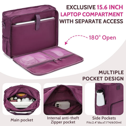 AHHZOOPLL bolso portátil dedicado para portátil de 15,6 pulgadas y organización.