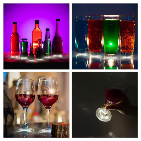 AHIER posavasos luminosos, fácil de usar y pegar bajo vaso.