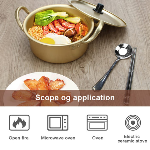AHIER olla ramen coreano con calentamiento rápido para cocinar al instante.