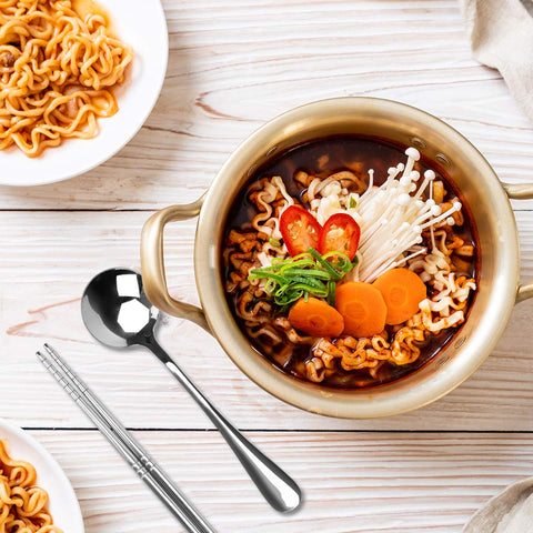 AHIER olla ramen coreano, apta para uso directo sobre llama.