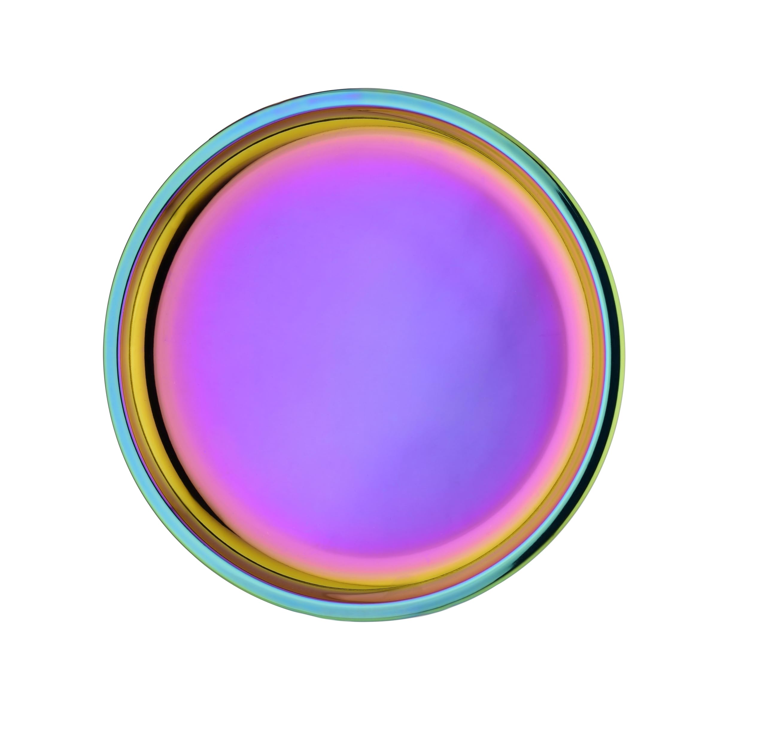 Ahimsa plato para niños arcoiris: color vibrante y seguro para comidas diarias.