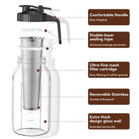 AHOMSEL filtro acero inoxidable 160 micras: ofrece filtrado limpio para sabor puro