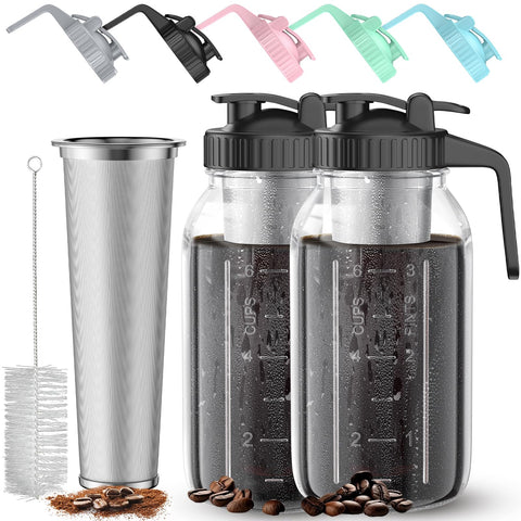 AHOMSEL jarras cafe-frio con asa: ideales para preparar café frío en casa