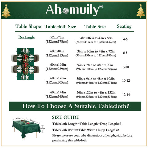 Mantel Ahomuily para usos diarios durante Navidad, decorativo y funcional