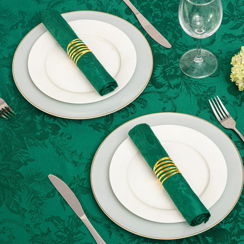Ahomuily servilletas tejido damasco verde, acabado suave y resistente