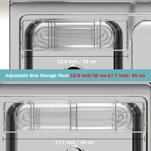 Ahonnpely caddy fregadero con ajuste extensible para diferentes fregaderos