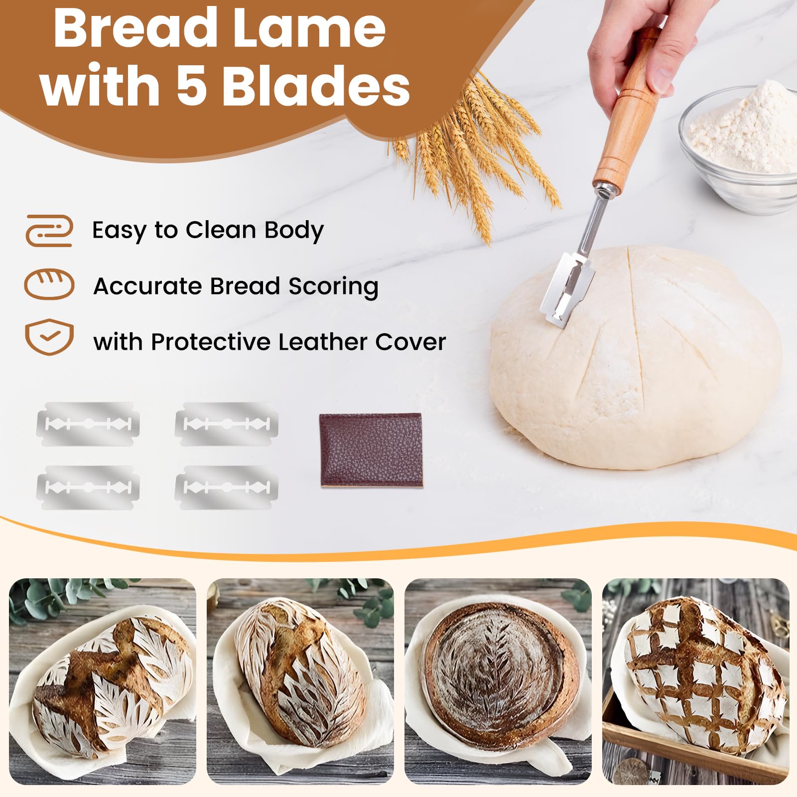 AHUAWA espátula para repostería, ideal para alisar y manipular masa con precisión.