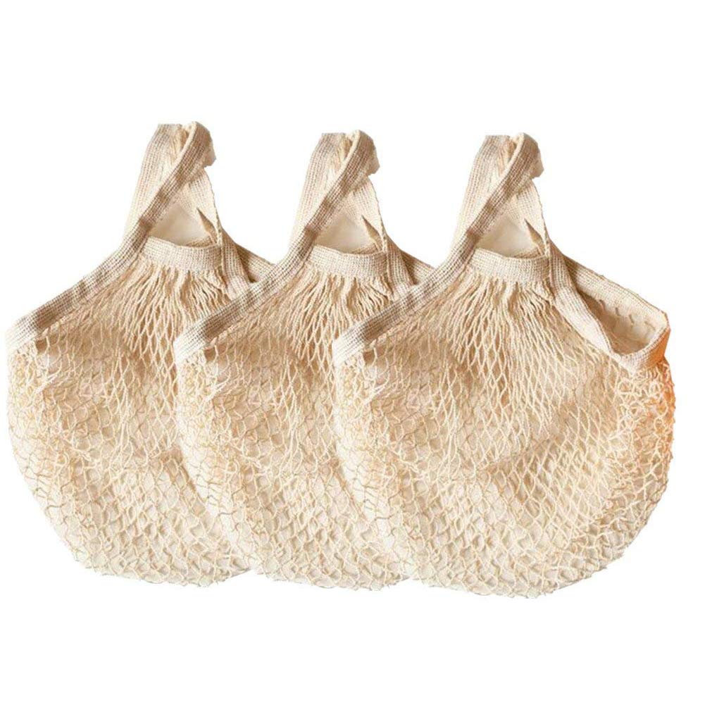 Ahyuan bolsas de malla de algodón, uso general, reutilizables para compras diarias.