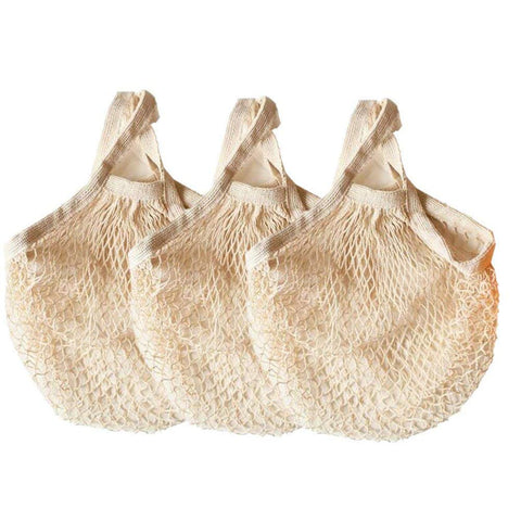 Ahyuan bolsas de malla de algodón, uso general, reutilizables para compras diarias.