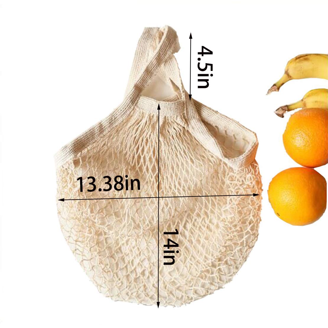 Ahyuan bolsas para playa o compra, malla de algodón resistente y reutilizable.