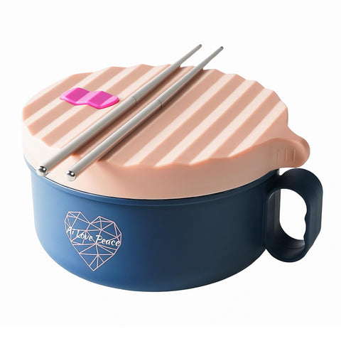 Ai Love Peace Ramen Bowl apto lavavajillas y libre de BPA para uso diario.