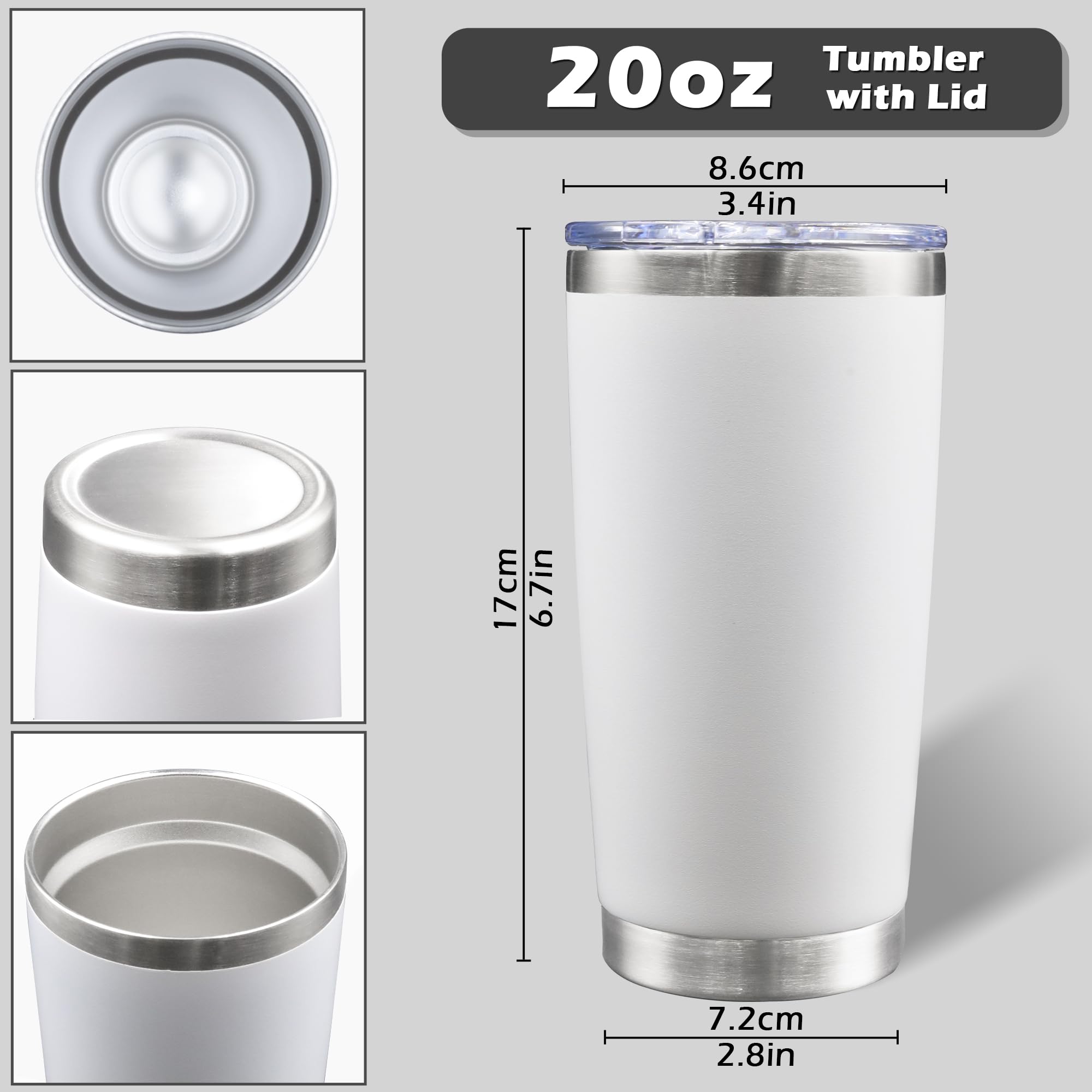 AIANJI tumbler, tapa sin BPA, seguro para bebidas