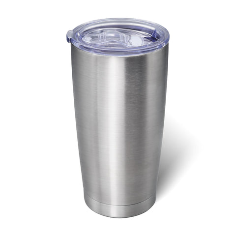 AIANJI Tumbler 20oz de acero inoxidable con doble pared mantiene bebidas calientes o frías.