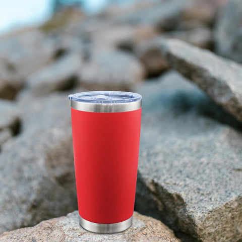 AIANJI Tumbler 20oz con tapa deslizable rojo evita derrames en ruta