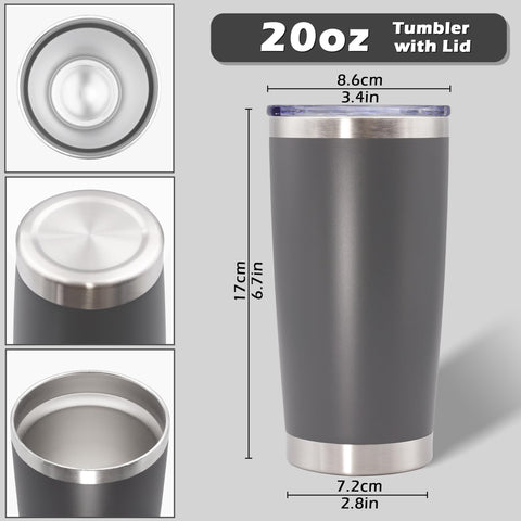 AIANJI 590ml tumbler con acabado en polvo de color mate y agarre cómodo.
