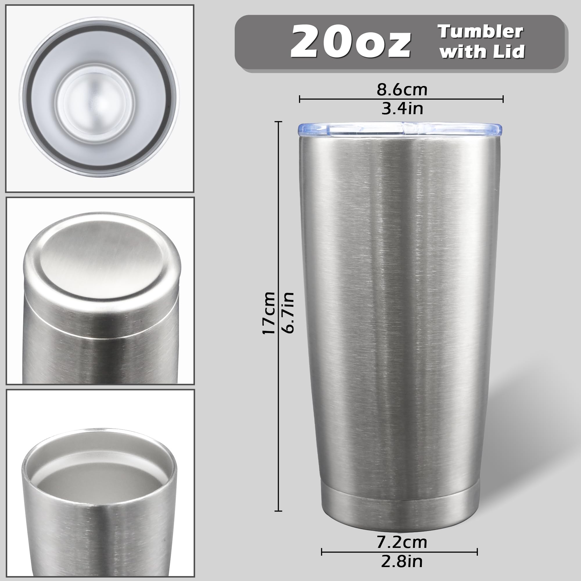 AIANJI Tumbler apto para lavavajillas; limpieza rápida y conveniente.