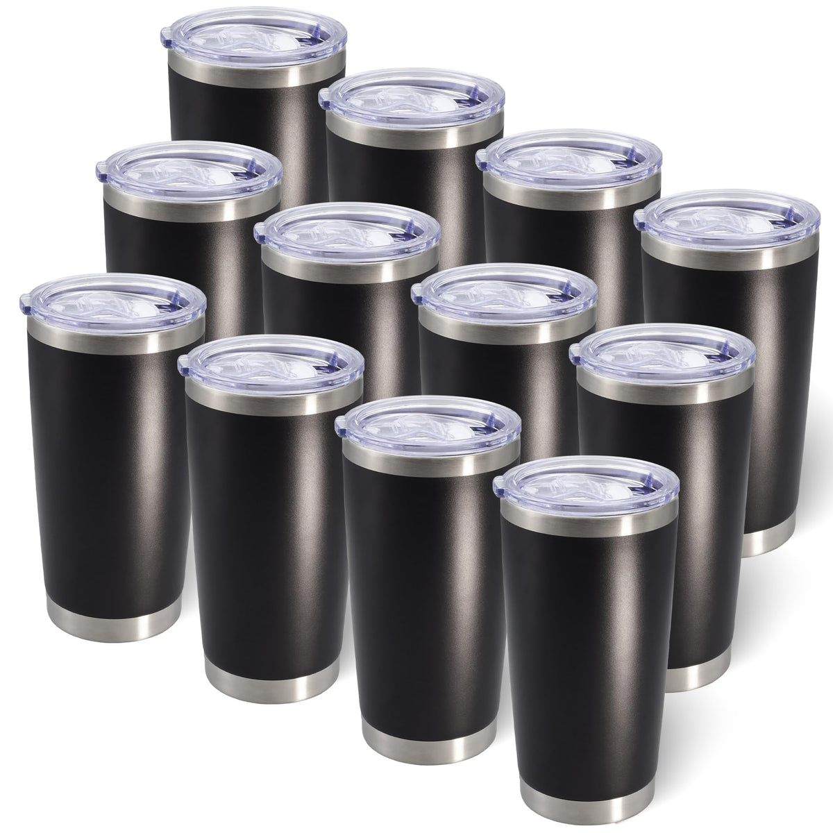AIANJI vaso 20oz con tapa deslizante, cómodo de transportar