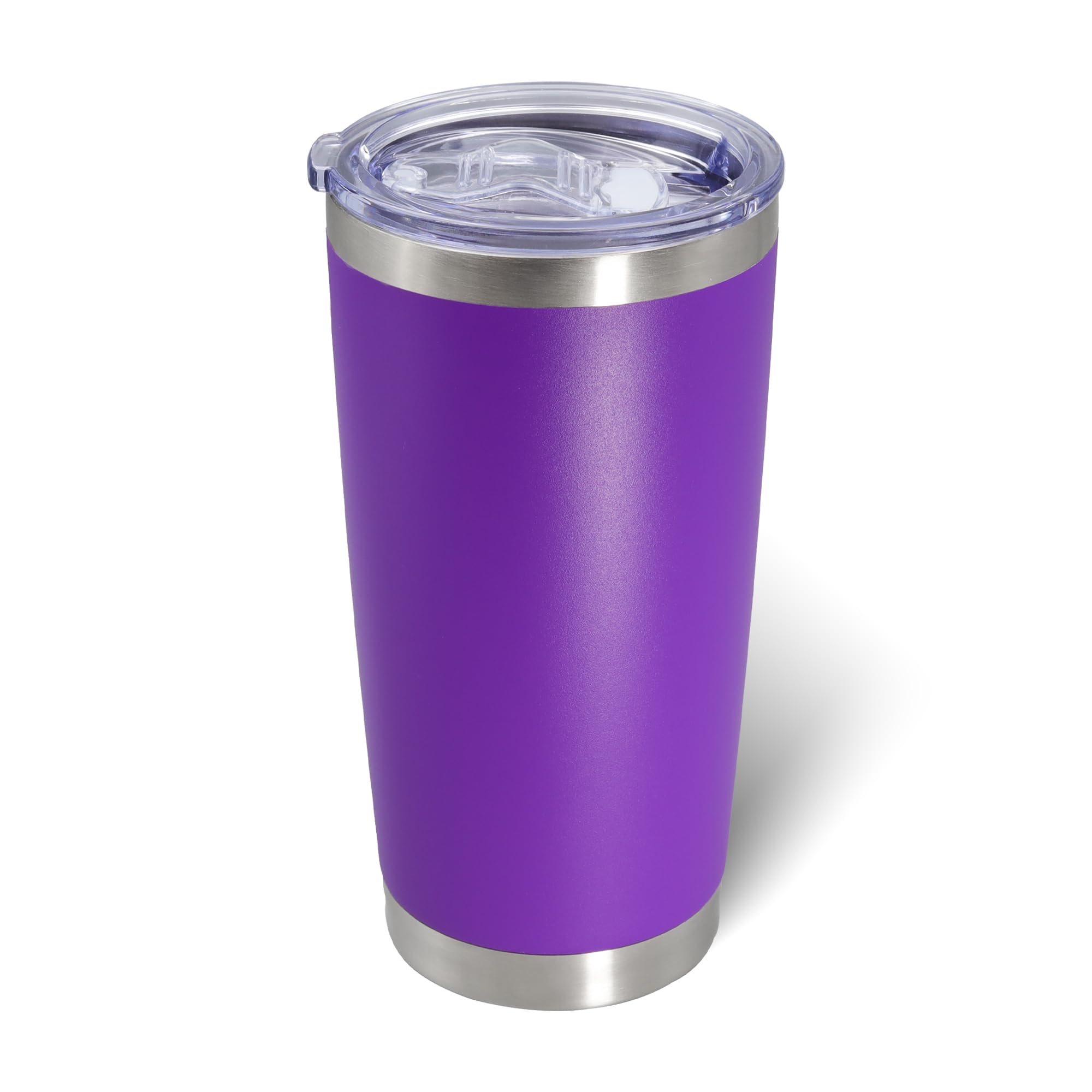 AIANJI vaso termico 20oz morado frente, diseño duradero para bebidas en movimiento