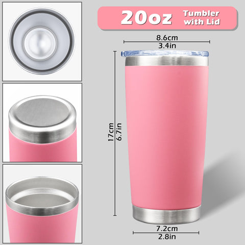 AIANJI vaso térmico 20 onzas, compatible con portavasos de coche: viaje sin derrames.