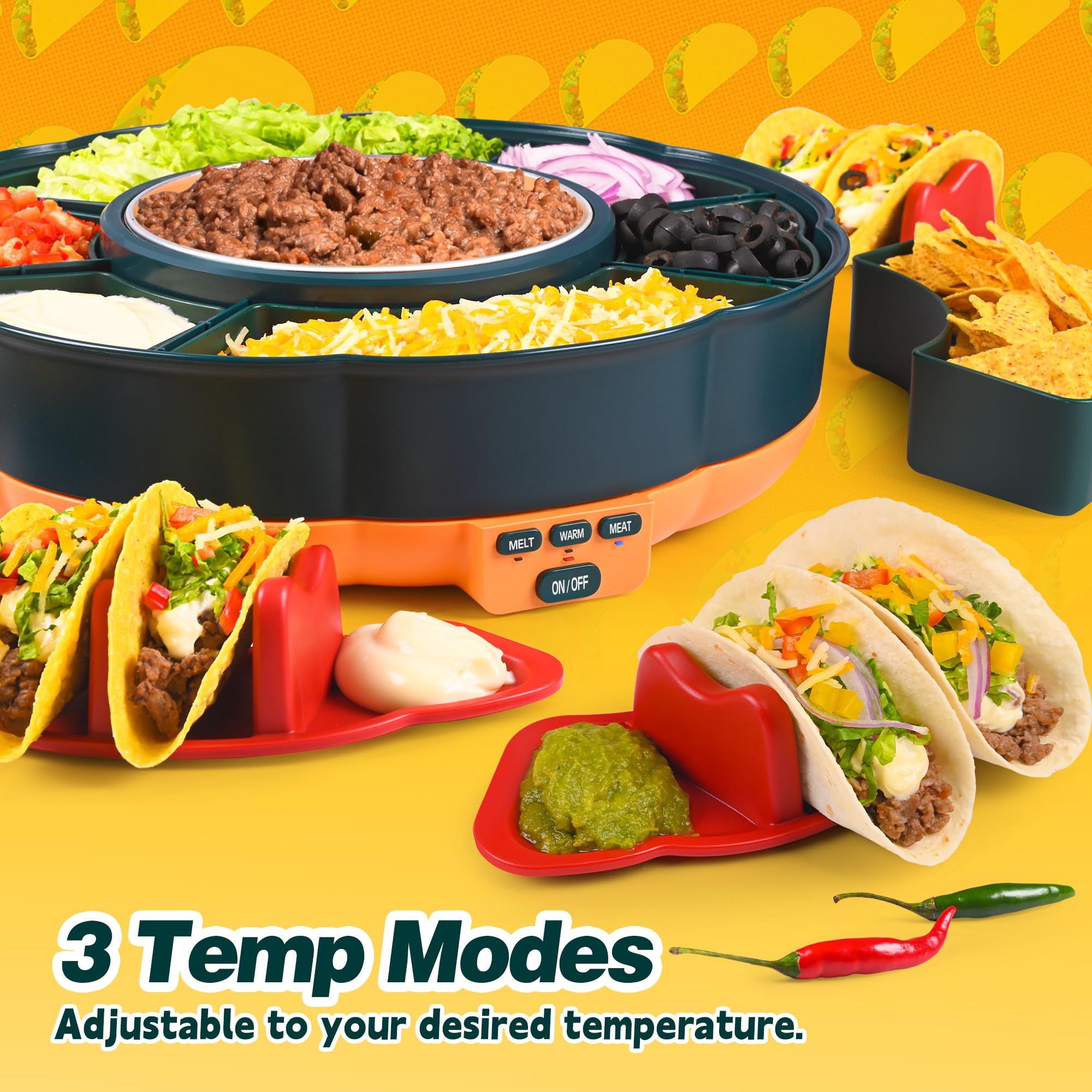 Ajustes de temperatura AIBAOLAO para distintos ingredientes y momentos de la comida.