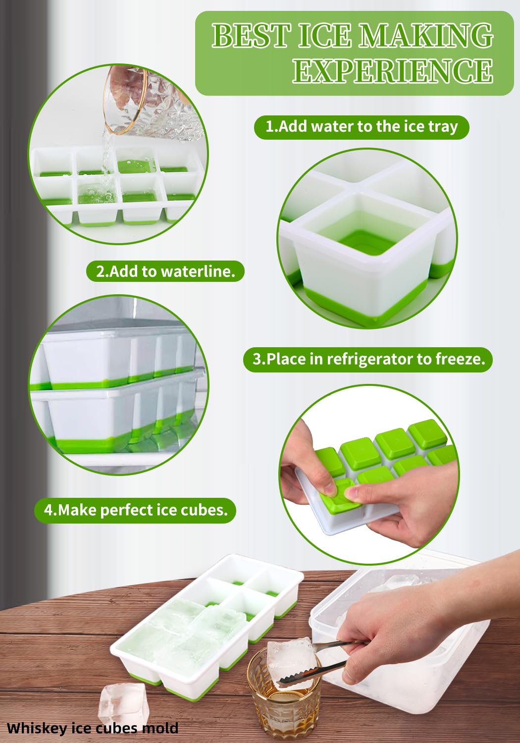 Conjunto completo de hielo Aibirui con contenedor y clips para transporte