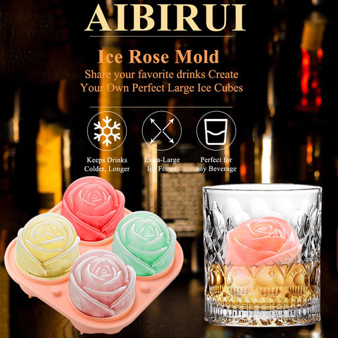 Aibirui uso multifuncional para postres y bricolaje con forma de rosa.
