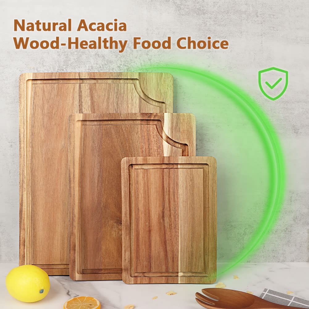 Tabla AIDEA con surco para jugos 12x8, mantiene la encimera limpia.