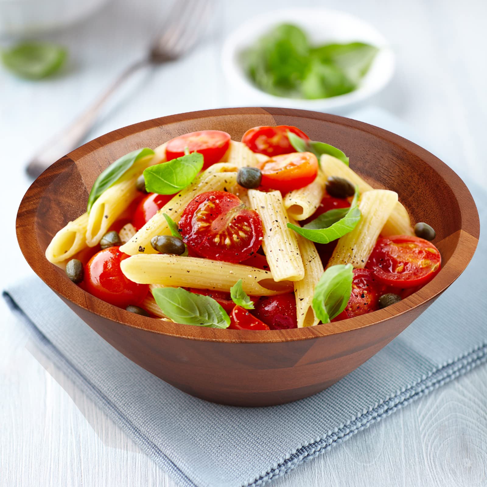 AIDEA tazones de madera natural con vetas únicas para presentar comida.