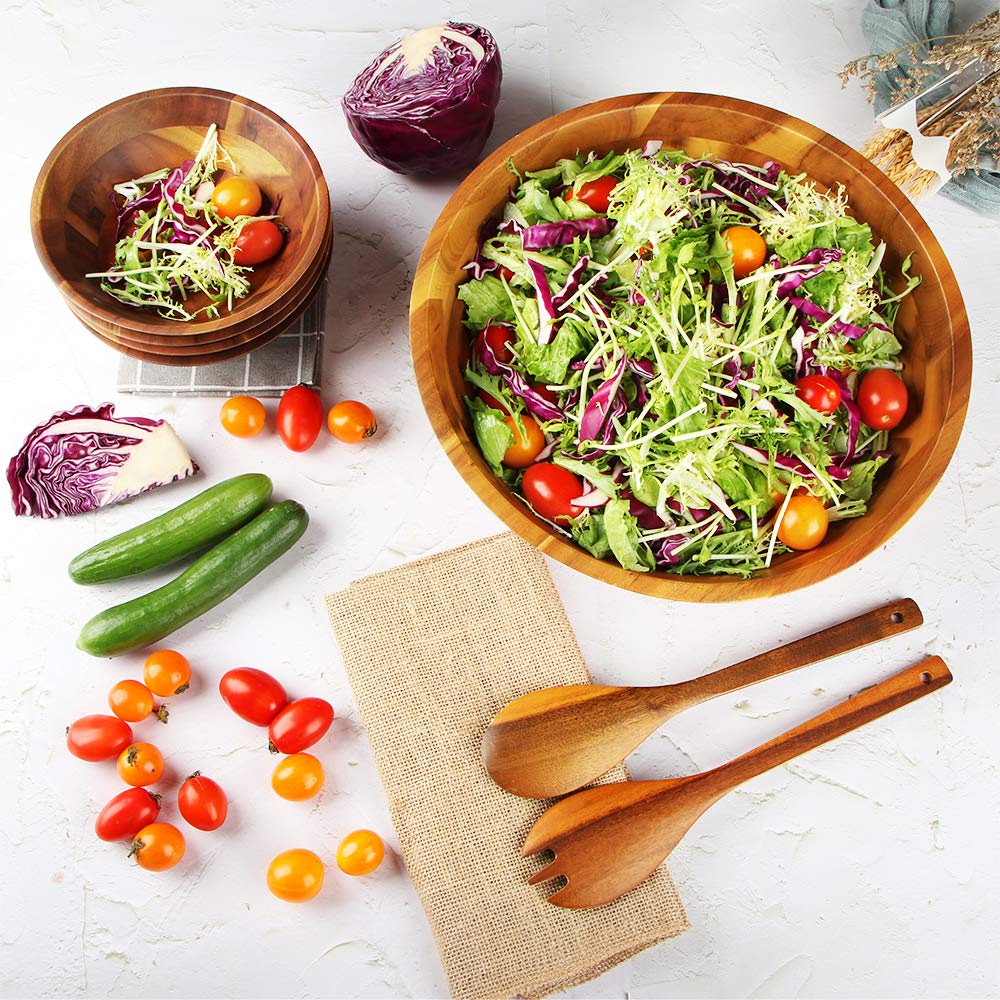 Cucharas de servir AIDEA incluidas, perfectas para distribuir ensaladas.