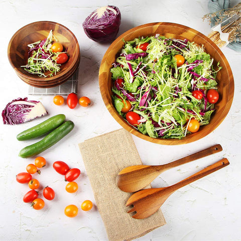 Cucharas de servir AIDEA incluidas, perfectas para distribuir ensaladas.