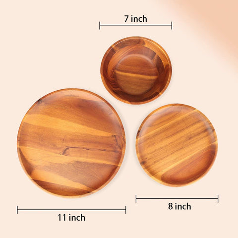 AIDEA detalle de grano de madera acacia, textura natural para realzar la mesa.
