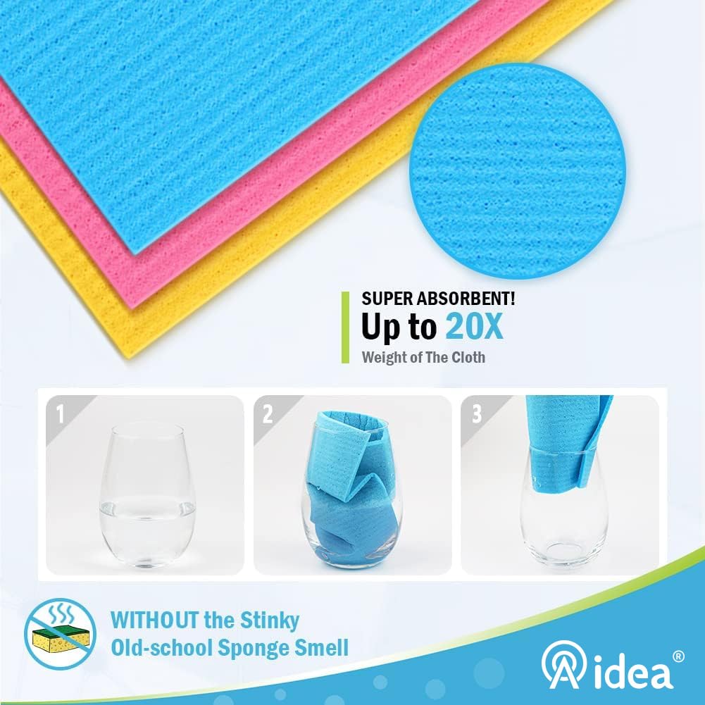 AIDEA estropajo escandinavo, ideal para limpiar platos y superficies sin dejar rayas