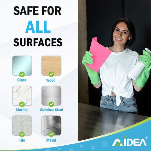 AIDEA trapo sueco multi-superficies para cocinas y baños sin residuos.