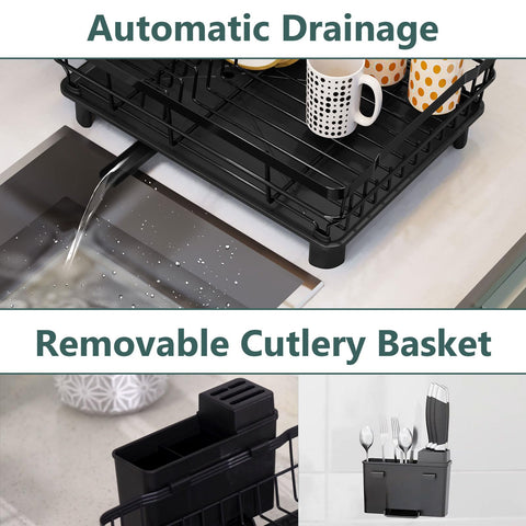 AIDERLY escurridor compacto ideal para cocinas pequeñas.
