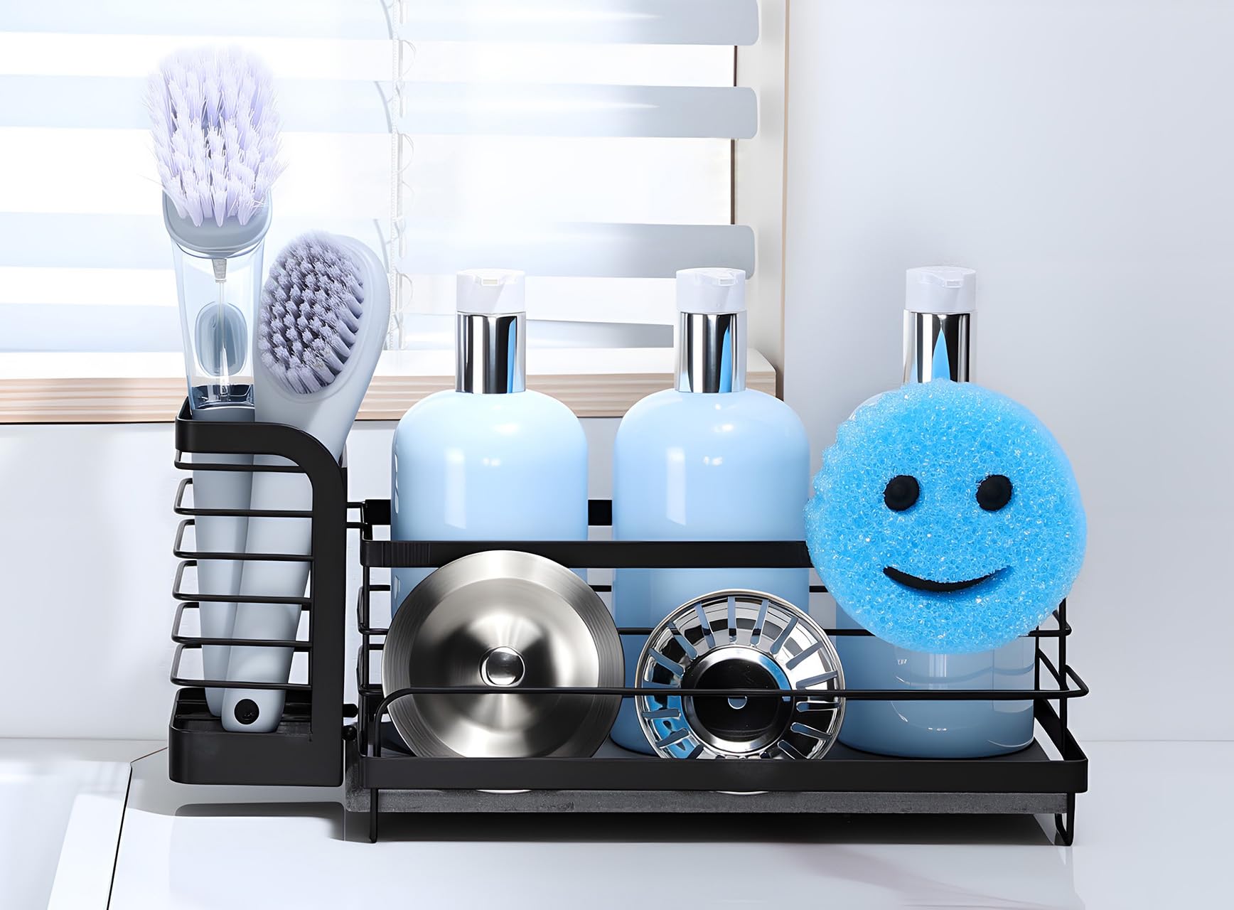 Portaesponjas AIDILI para Scrub Daddy y Mommy, organiza esponjas con secado rápido.
