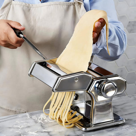 AIDOIT Maquina de pasta acero inoxidable con rodillos para cortar.