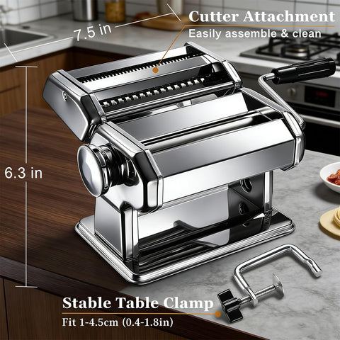 AIDOIT Máquina de pasta 2mm y 4mm para espagueti y fettuccini.