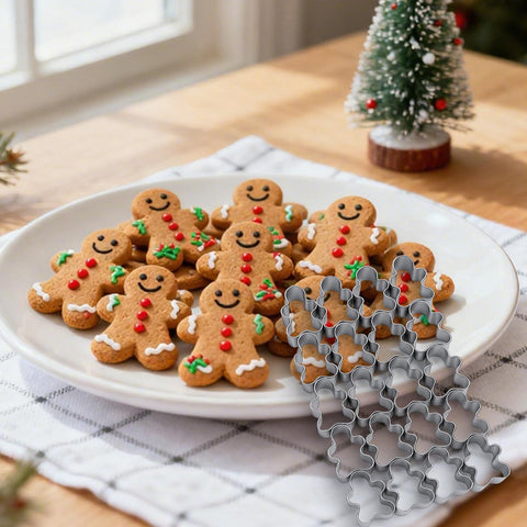 AIERSA cortador galleta jengibre mini, acero inoxidable para uso duradero.