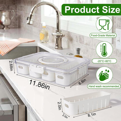 AIERSA caja para meriendas con diseño hueco facilita lavado de verduras
