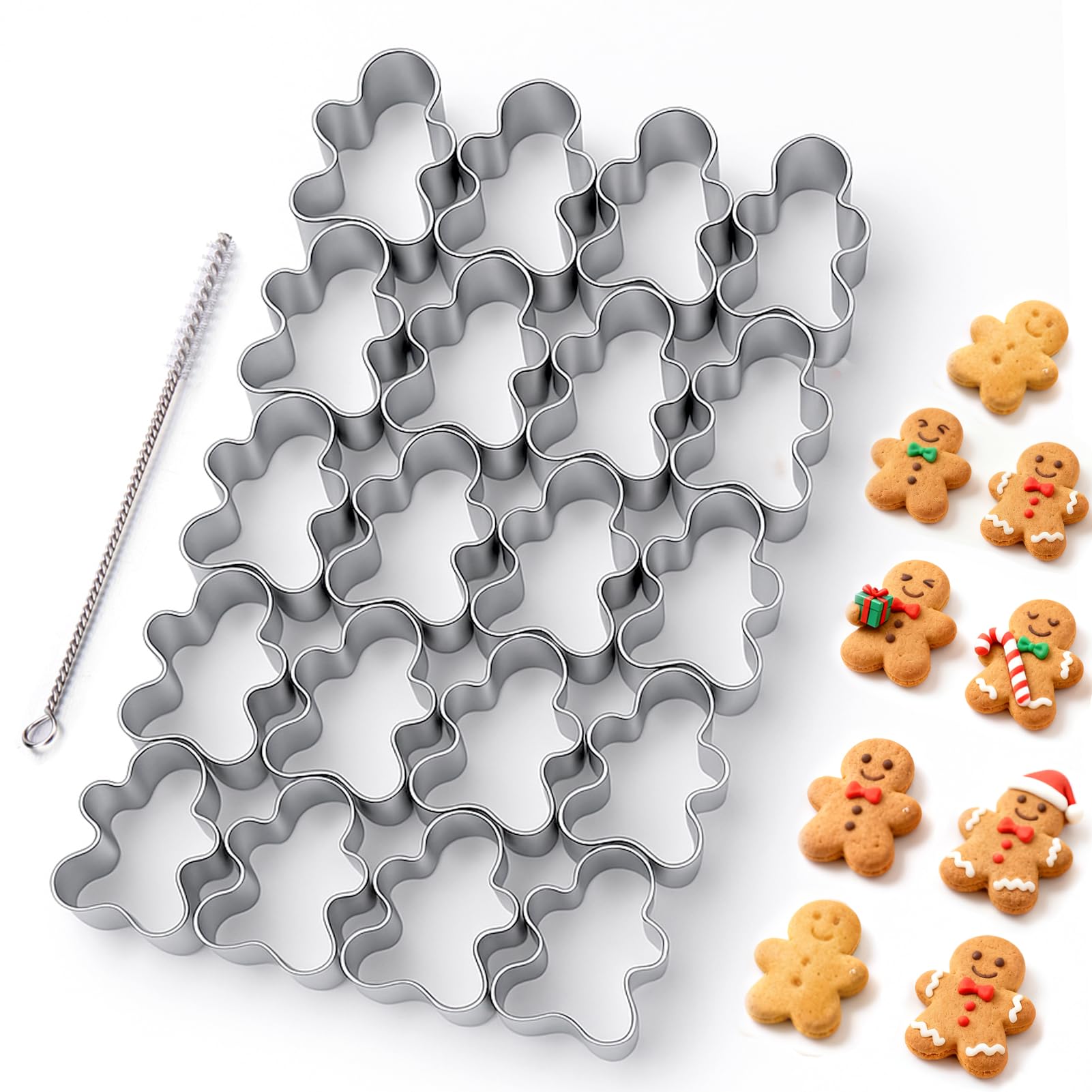 AIERSA cortador galleta jengibre mini, crea figuras uniformes para hornear festivo.