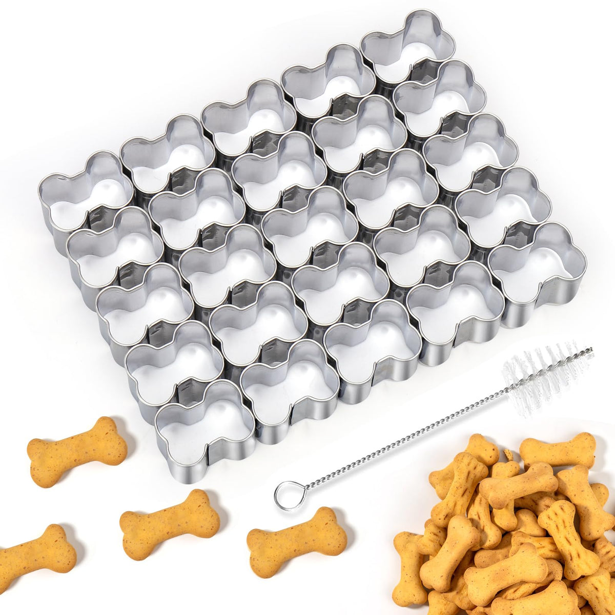 AIERSA cortador hueso perro con cavidades pequeñas para galletas caseras