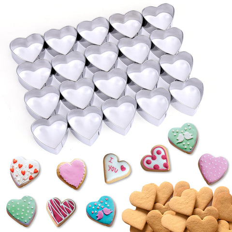 AIERSA mini cortador galletas corazón 1,3 pulgadas para galletas uniformes.