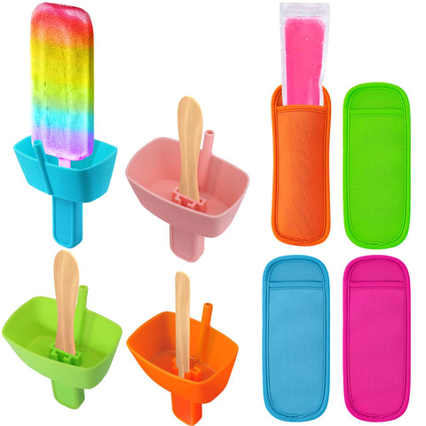 AIERSA sujetadores-popsicle-ninos: agarre seguro y sin goteos para helados.