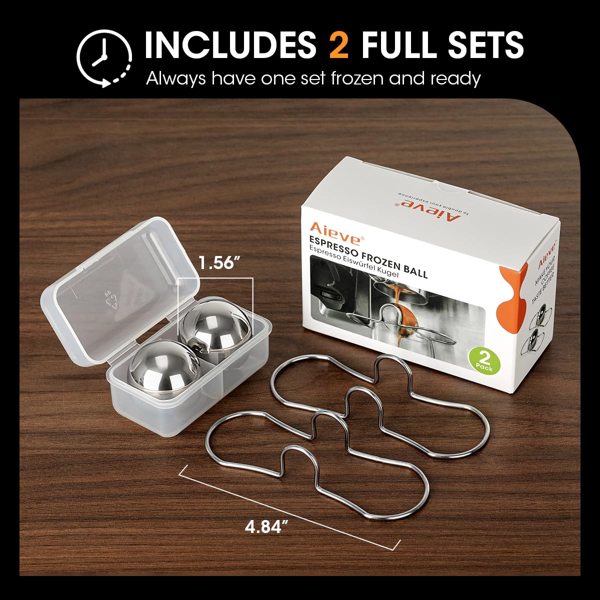 Caja de almacenamiento AIEVE para bolas y soportes, freezer organizado.