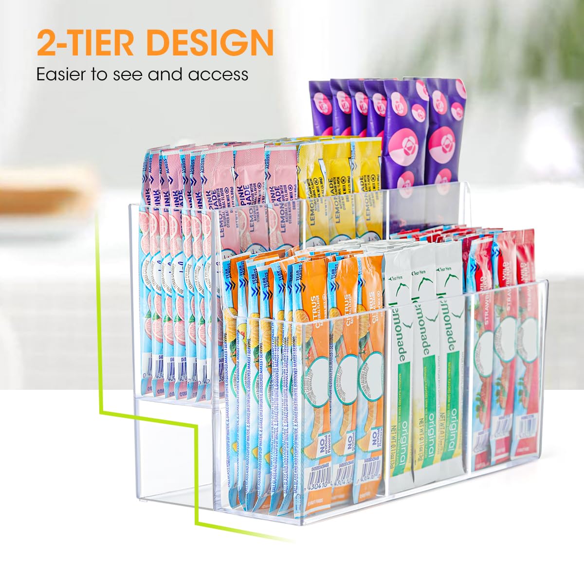 AIEVE perfil 2 niveles con vista cristalina para elegir sabores