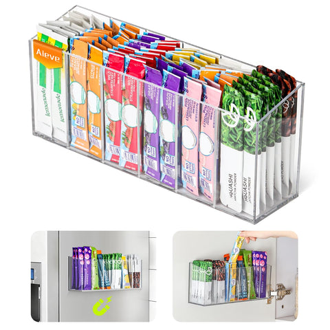 AIEVE Organizador de bolsas de bebidas, ordena y accede rápido a tus paquetes.