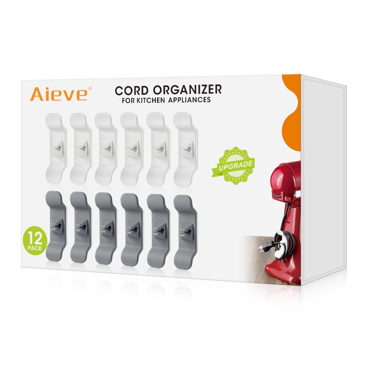 AIEVE organizador de cables para electrodomésticos mantiene orden en la cocina.